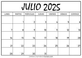 ALMANAQUE JULIO 2025