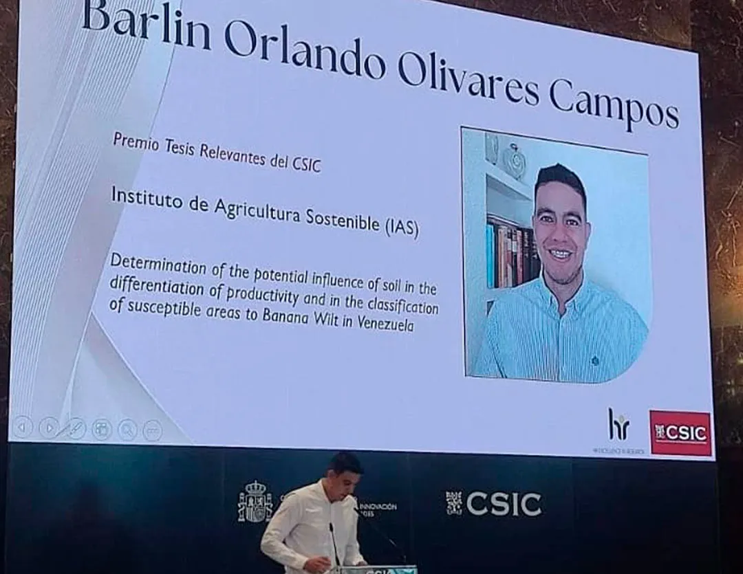 Barlin Olivares Por su investigación en la producción agrícola, el agrónomo Barlin Olivares fue distinguido por España (Cortesía)
