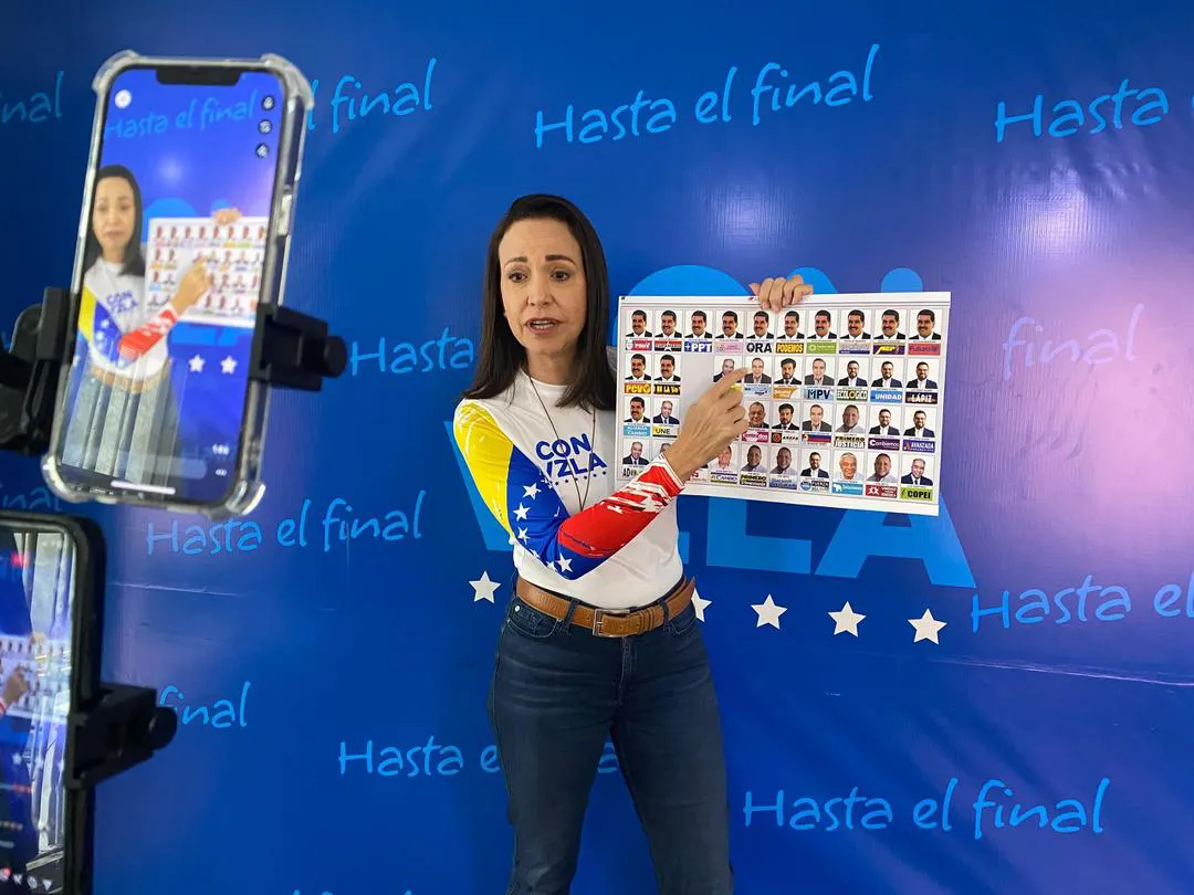 María Corina Machado  María Corina pidió a los venezolanos tres tareas para ganar las elecciones (Cortesía)