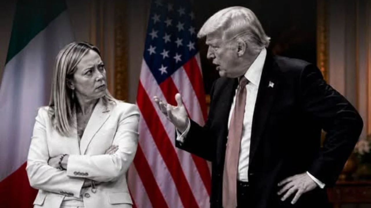 Meloni y trump
