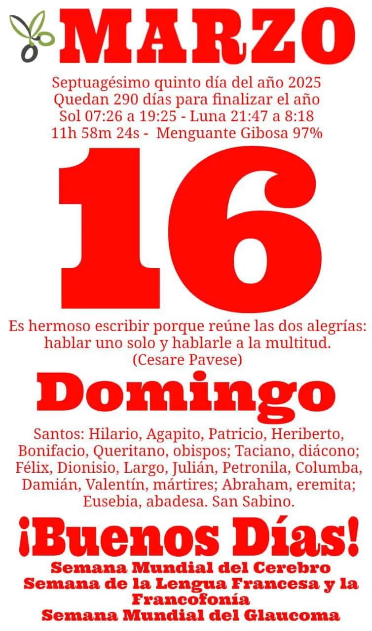 16 marzo