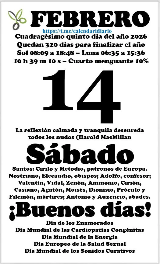14 de febrero