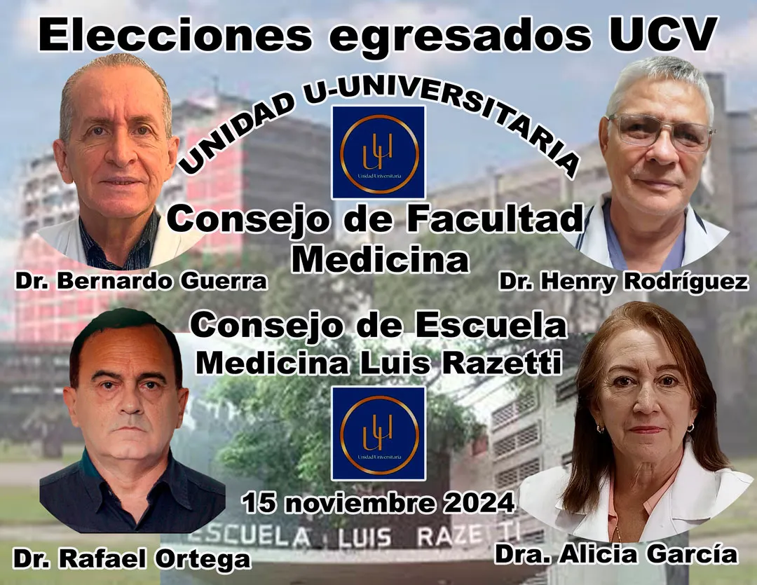 Los doctores Bernardo Guerra, Henry Rodríguez, Rafael Ortega y Alicia García por la plancha U-Universitaria llaman a los