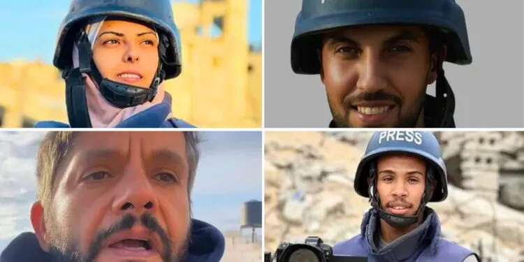 Cuatro periodistas pierden su vida en Gaza